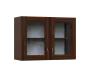 SH5 - 8S horní skříňka, 2-dveřová, prosklená, 580x800x300, ořech královský