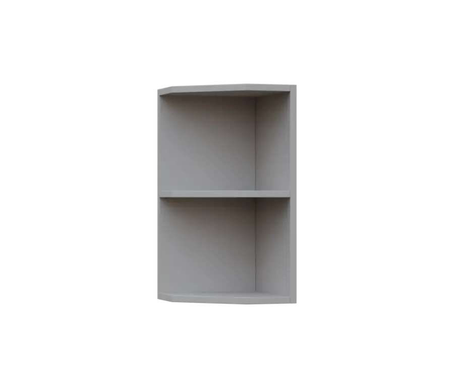 SHZ5 - 3 skříňka horní, rohová, policová, levá, 580x300x300, šedá