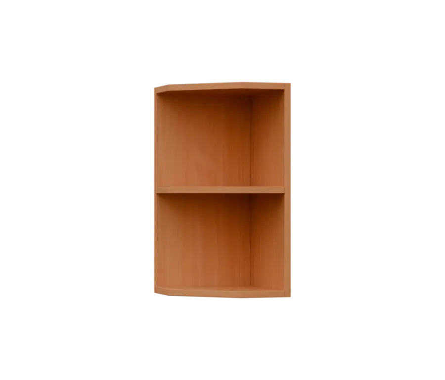 SHZ5 - 3 skříňka horní, rohová, policová, levá, 580x300x300, buk royal