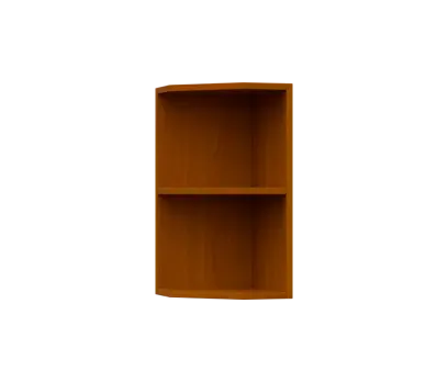 SHZ5 - 3 skříňka horní, rohová, policová, levá, 580x300x300, třešeň šumavská