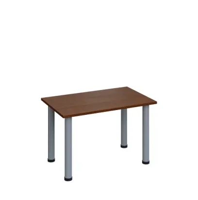 G-43 Konferenční stolek 800 x 500 mm, deska 18 mm, ořech královský / nohy stříbrné RAL9006