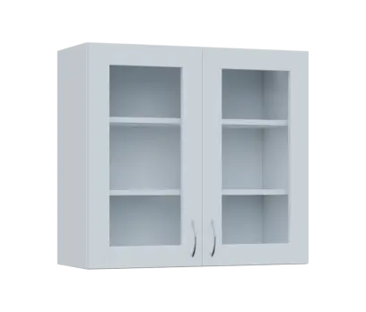 SH - 8S horní skříňka, 2-dveřová, prosklená, 730x800x300, bílá