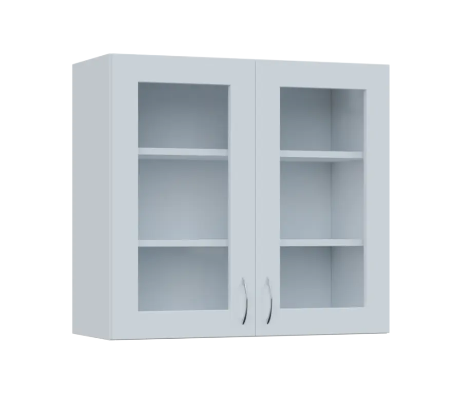 SH - 8S horní skříňka, 2-dveřová, prosklená, 730x800x300, bílá
