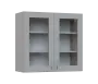 SH - 8S horní skříňka, 2-dveřová, prosklená, 730x800x300, šedá