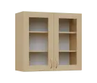 SH - 8S horní skříňka, 2-dveřová, prosklená, 730x800x300, bříza světlá
