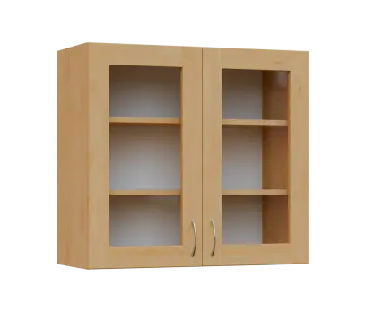 SH - 8S horní skříňka, 2-dveřová, prosklená, 730x800x300, javor horský SH - 8S horní skříňka, 2-dveřová, prosklená, 730x800x300, javor horský