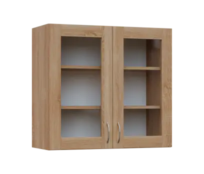 SH - 8S horní skříňka, 2-dveřová, prosklená, 730x800x300, dub bardolino SH - 8S horní skříňka, 2-dveřová, prosklená, 730x800x300, dub bardolino