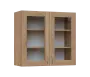 SH - 8S horní skříňka, 2-dveřová, prosklená, 730x800x300, dub bardolino
