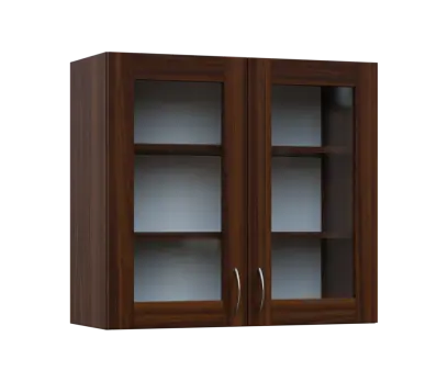 SH - 8S horní skříňka, 2-dveřová, prosklená, 730x800x300, ořech královský SH - 8S horní skříňka, 2-dveřová, prosklená, 730x800x300, ořech královský