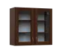 SH - 8S horní skříňka, 2-dveřová, prosklená, 730x800x300, ořech královský