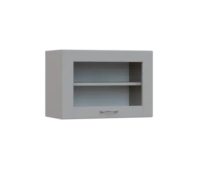 SHV - 64S horní skříňka, výklop, prosklená, 414x600x300, šedá