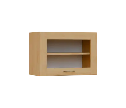 SHV - 64S horní skříňka, výklop, prosklená, 414x600x300, javor horský