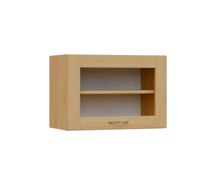 SHV - 64S horní skříňka, výklop, prosklená, 414x600x300, javor horský