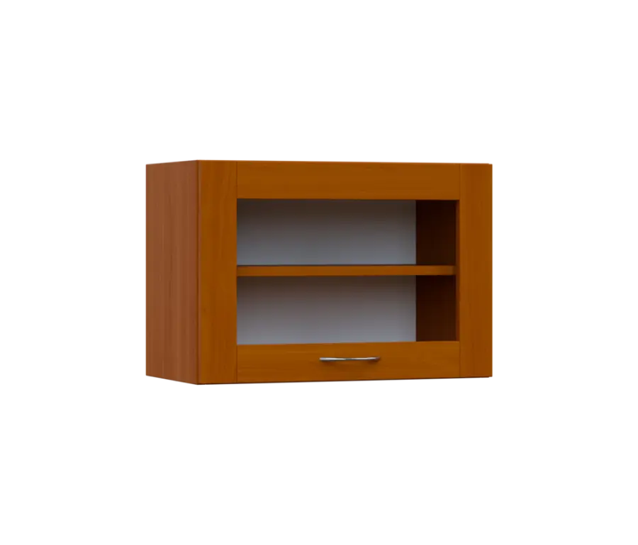 SHV - 64S horní skříňka, výklop, prosklená, 414x600x300, třešeň šumavská