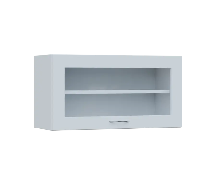 SHV - 84S horní skříňka, výklop, prosklená, 414x800x300, bílá