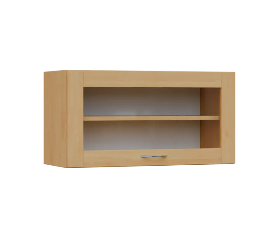 SHV - 84S horní skříňka, výklop, prosklená, 414x800x300, javor horský