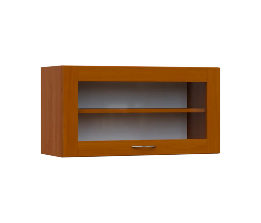 SHV - 84S horní skříňka, výklop, prosklená, 414x800x300, třešeň šumavská