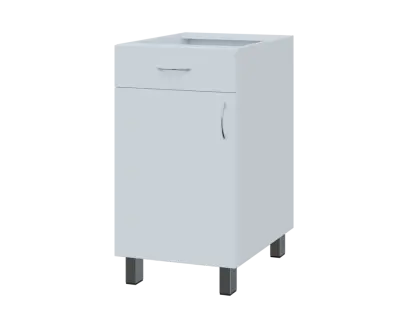 SS - 45DZ spodní skříňka, 1-dveřová, 1-zásuvková, levá, 870x450x600, bílá