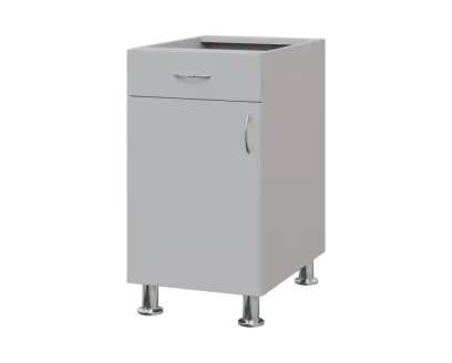 SS - 45DZ spodní skříňka, 1-dveřová, 1-zásuvková, levá, 870x450x600, šedá