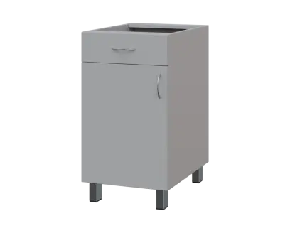 SS - 45DZ spodní skříňka, 1-dveřová, 1-zásuvková, levá, 870x450x600, šedá