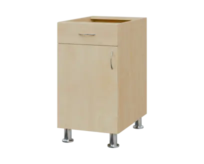SS - 45DZ spodní skříňka, 1-dveřová, 1-zásuvková, levá, 870x450x600, bříza světlá