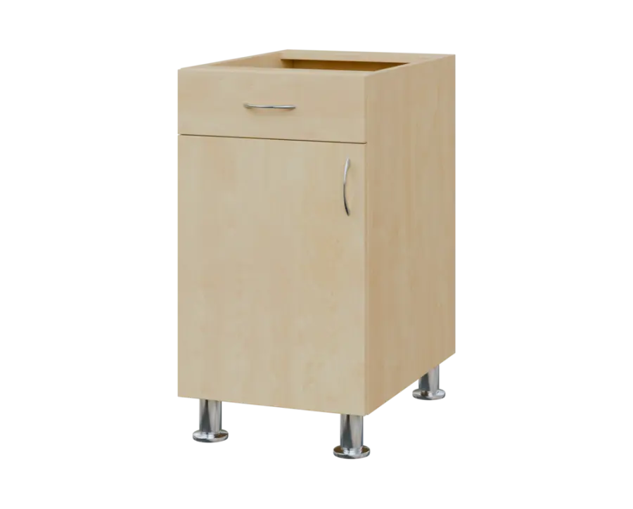 SS - 45DZ spodní skříňka, 1-dveřová, 1-zásuvková, levá, 870x450x600, bříza světlá