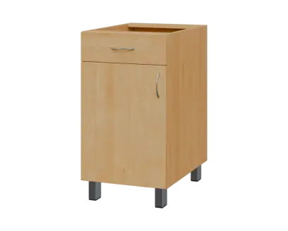 SS - 45DZ spodní skříňka, 1-dveřová, 1-zásuvková, levá, 870x450x600, javor horský