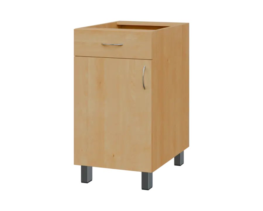 SS - 45DZ spodní skříňka, 1-dveřová, 1-zásuvková, levá, 870x450x600, javor horský