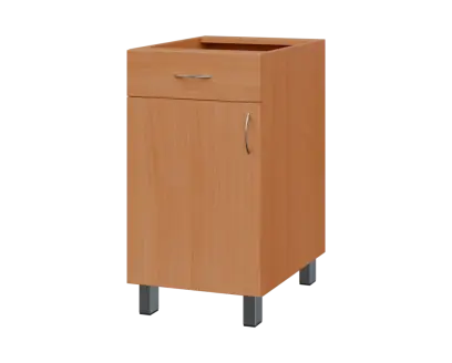 SS - 45DZ spodní skříňka, 1-dveřová, 1-zásuvková, levá, 870x450x600, buk royal