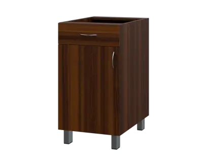 SS - 45DZ spodní skříňka, 1-dveřová, 1-zásuvková, levá, 870x450x600, ořech královský