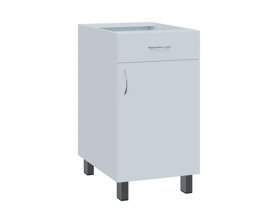 SS - 45DZ spodní skříňka, 1-dveřová, 1-zásuvková, pravá, 870x450x600, bílá