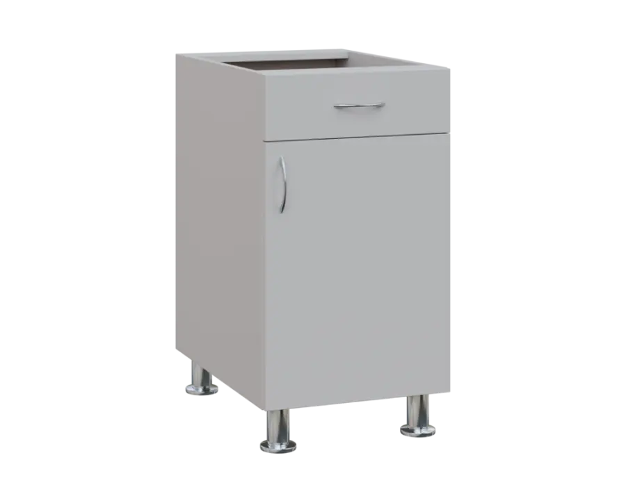 SS - 45DZ spodní skříňka, 1-dveřová, 1-zásuvková, pravá, 870x450x600, šedá