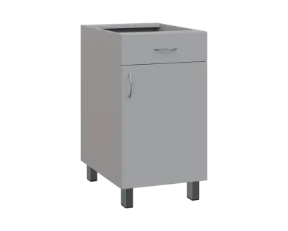 SS - 45DZ spodní skříňka, 1-dveřová, 1-zásuvková, pravá, 870x450x600, šedá