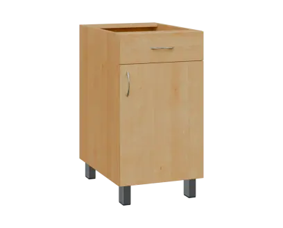 SS - 45DZ spodní skříňka, 1-dveřová, 1-zásuvková, pravá, 870x450x600, javor horský