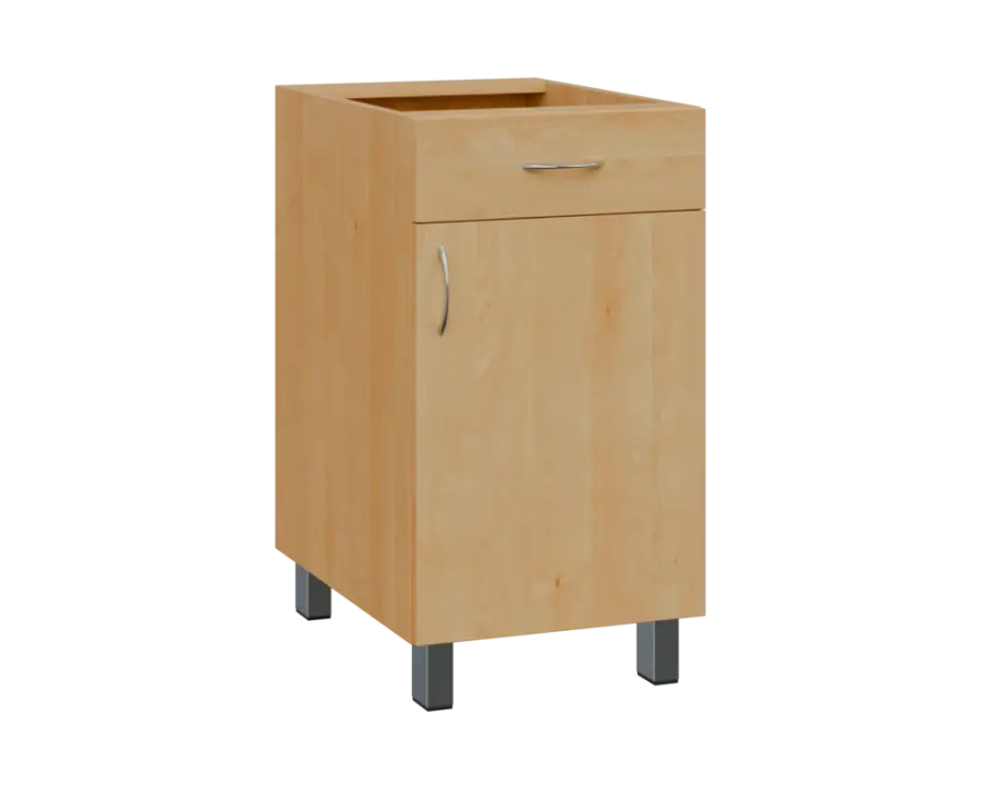 SS - 45DZ spodní skříňka, 1-dveřová, 1-zásuvková, pravá, 870x450x600, javor horský