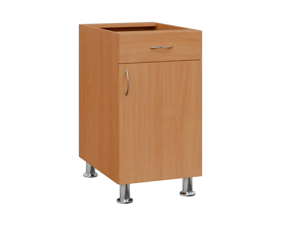 SS - 45DZ spodní skříňka, 1-dveřová, 1-zásuvková, pravá, 870x450x600, buk royal