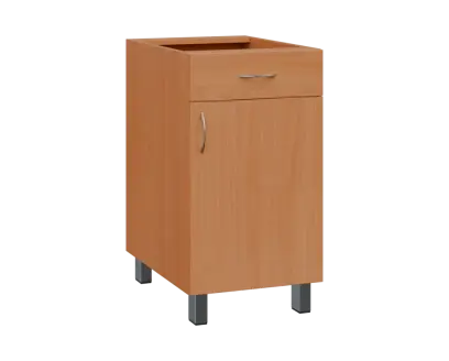 SS - 45DZ spodní skříňka, 1-dveřová, 1-zásuvková, pravá, 870x450x600, buk royal