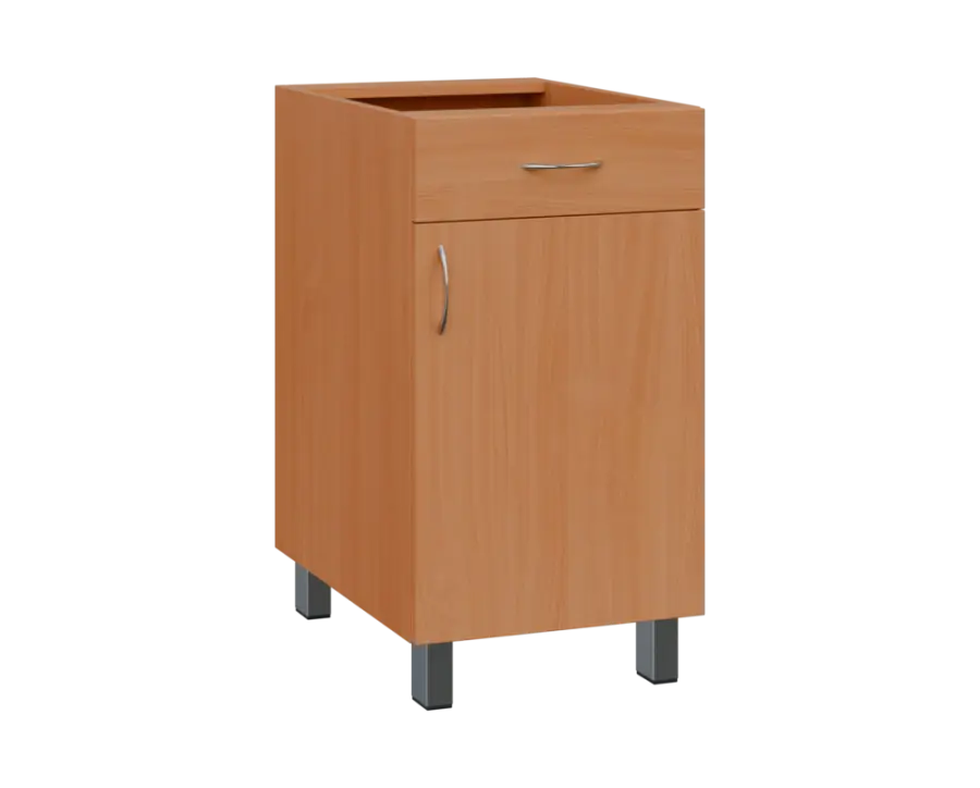 SS - 45DZ spodní skříňka, 1-dveřová, 1-zásuvková, pravá, 870x450x600, buk royal