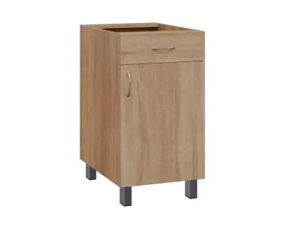 SS - 45DZ spodní skříňka, 1-dveřová, 1-zásuvková, pravá, 870x450x600, dub bardolino