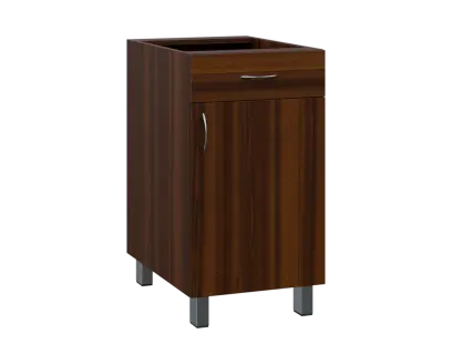 SS - 45DZ spodní skříňka, 1-dveřová, 1-zásuvková, pravá, 870x450x600, ořech královský