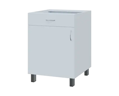 SS - 6DZ spodní skříňka, 1-dveřová, 1-zásuvková, levá, 870x600x600, bílá