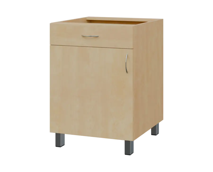 SS - 6DZ spodní skříňka, 1-dveřová, 1-zásuvková, levá, 870x600x600, bříza světlá