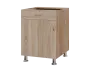 SS - 6DZ spodní skříňka, 1-dveřová, 1-zásuvková, levá, 870x600x600, dub bardolino
