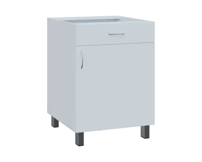 SS - 6DZ spodní skříňka, 1-dveřová, 1-zásuvková, pravá, 870x600x600, bílá