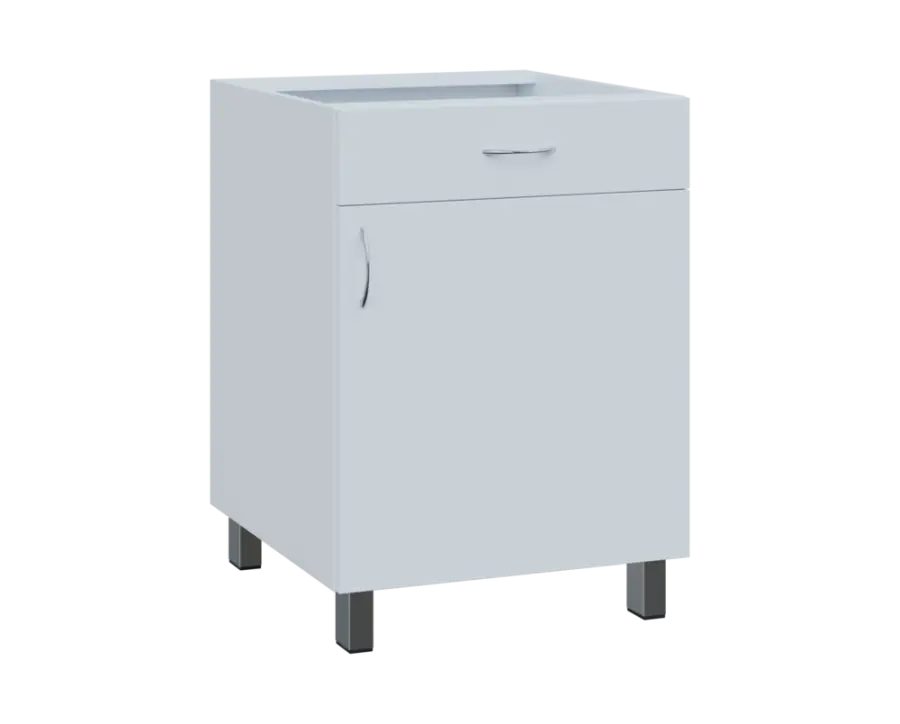 SS - 6DZ spodní skříňka, 1-dveřová, 1-zásuvková, pravá, 870x600x600, bílá