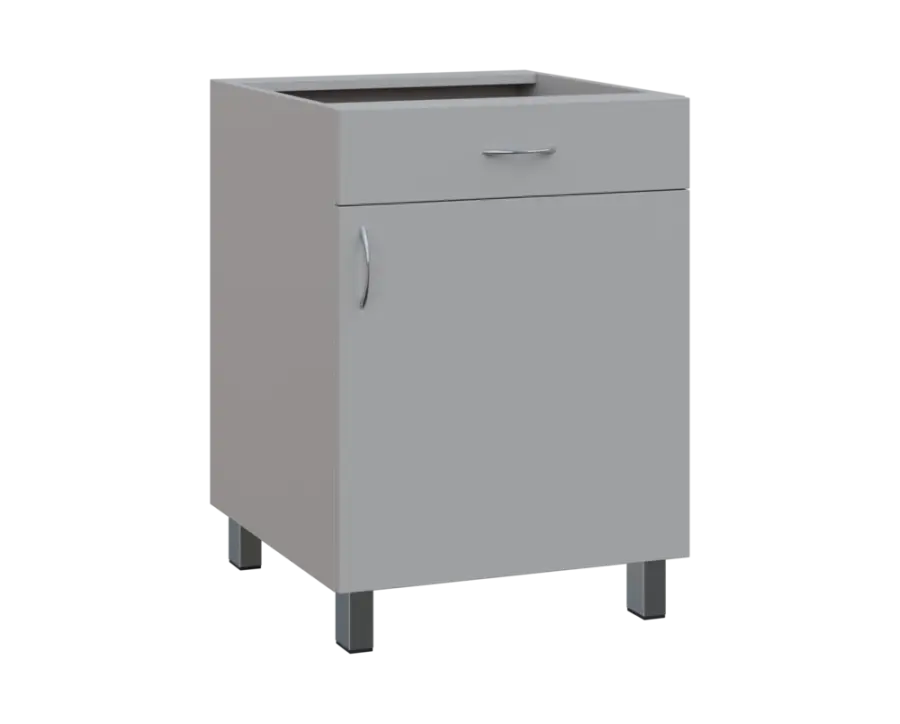 SS - 6DZ spodní skříňka, 1-dveřová, 1-zásuvková, pravá, 870x600x600, šedá