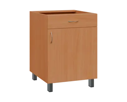 SS - 6DZ spodní skříňka, 1-dveřová, 1-zásuvková, pravá, 870x600x600, buk royal