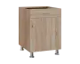 SS - 6DZ spodní skříňka, 1-dveřová, 1-zásuvková, pravá, 870x600x600, dub bardolino