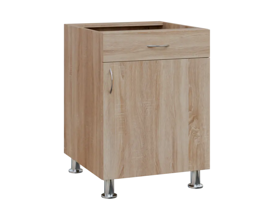 SS - 6DZ spodní skříňka, 1-dveřová, 1-zásuvková, pravá, 870x600x600, dub bardolino