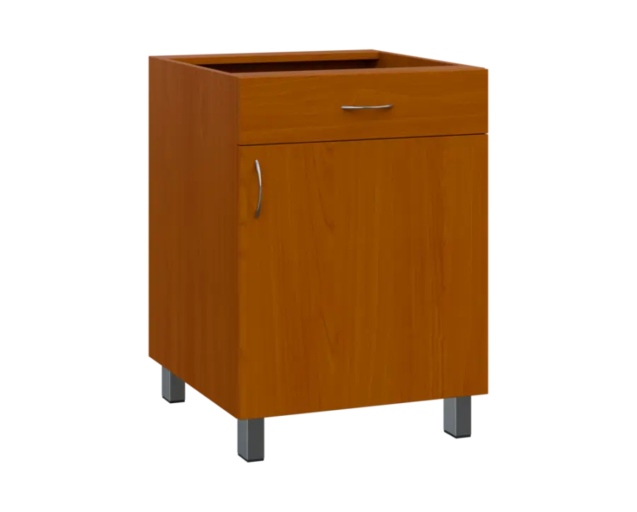 SS - 6DZ spodní skříňka, 1-dveřová, 1-zásuvková, pravá, 870x600x600, třešeň šumavská